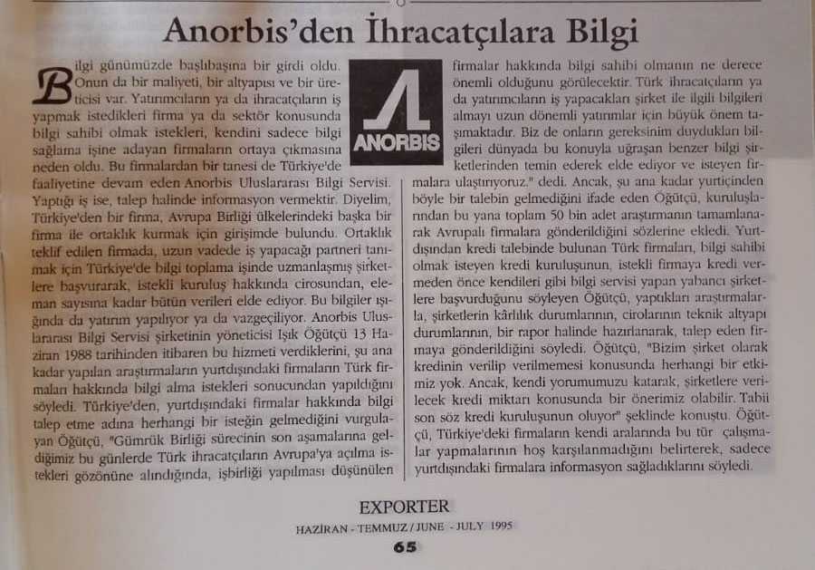 Exporter Dergisi Temmuz 1995